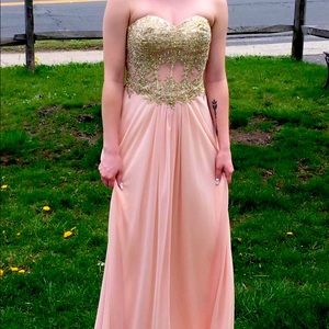 Pink & Gold prom dress